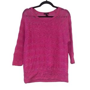 Fang Pink Sparkle Sweater Size Large
